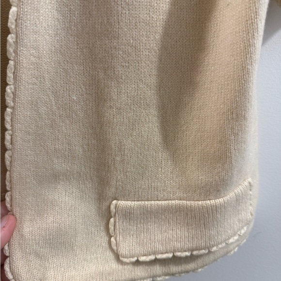Cream Button-Front Cardigan - Picture 5 of 8